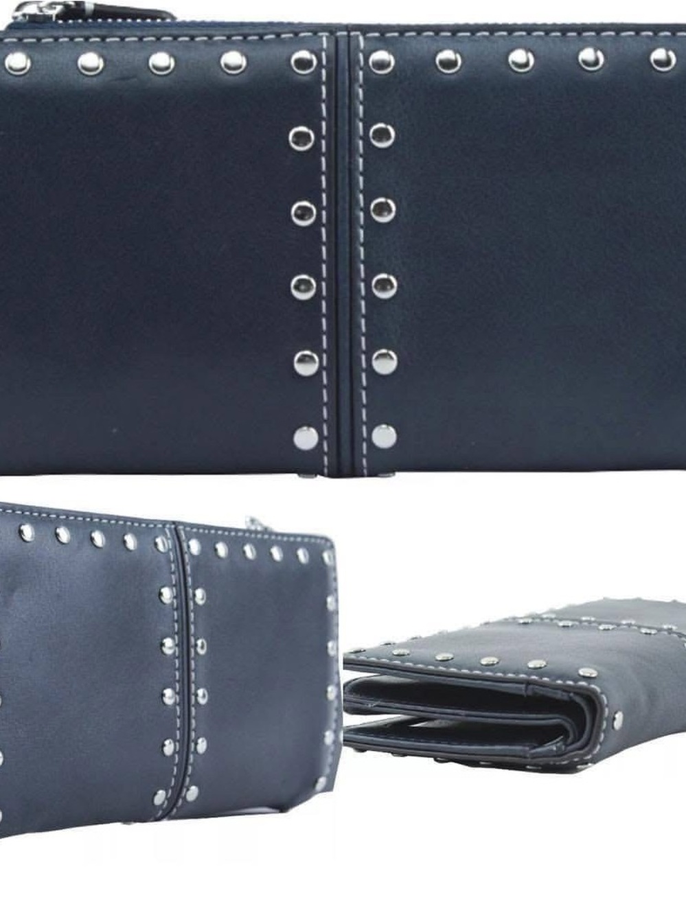 Micheal Kors Studded Women's Wallet - Navy blue
